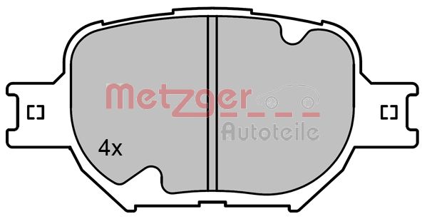 METZGER 1170823 Bremsbelagsatz, Scheibenbremse