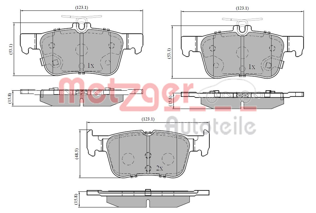 METZGER 1170827 GREENPARTS Bremsbelagsatz, Scheibenbremse