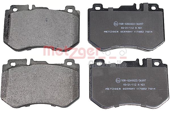 METZGER 1170852 GREENPARTS Bremsbelagsatz, Scheibenbremse