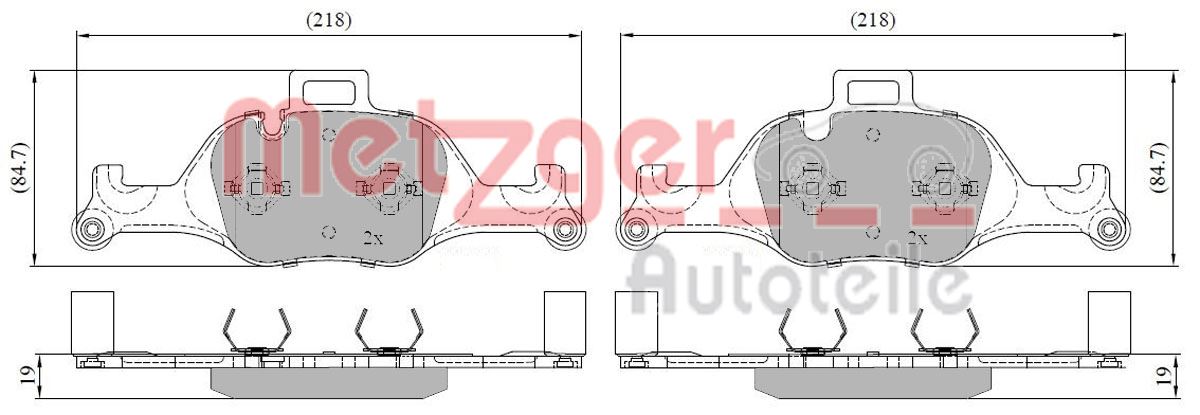 METZGER 1170856 GREENPARTS Bremsbelagsatz, Scheibenbremse