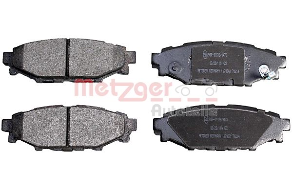 METZGER 1170861 Bremsbelagsatz, Scheibenbremse