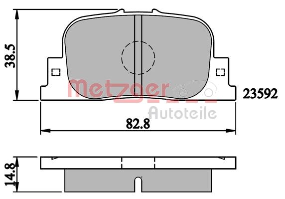 METZGER 1170868 GREENPARTS Bremsbelagsatz, Scheibenbremse
