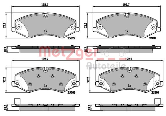 METZGER 1170879 GREENPARTS Bremsbelagsatz, Scheibenbremse