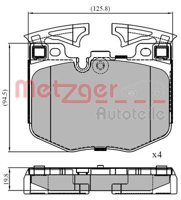 METZGER 1170888 GREENPARTS Bremsbelagsatz, Scheibenbremse