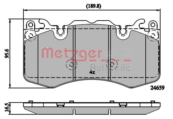 METZGER 1170890 GREENPARTS Bremsbelagsatz, Scheibenbremse
