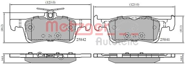 METZGER 1170896 GREENPARTS Bremsbelagsatz, Scheibenbremse