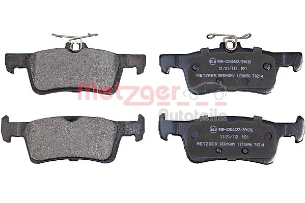 METZGER 1170896 GREENPARTS Bremsbelagsatz, Scheibenbremse