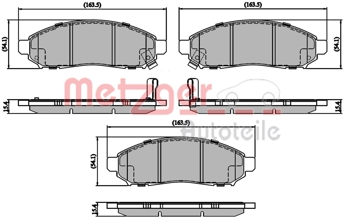 METZGER 1170916 GREENPARTS Bremsbelagsatz, Scheibenbremse