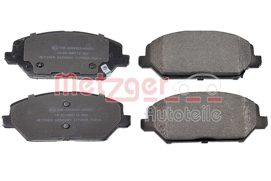 METZGER 1170929 GREENPARTS Bremsbelagsatz, Scheibenbremse