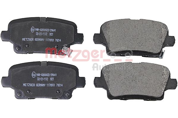 METZGER 1170931 Bremsbelagsatz, Scheibenbremse