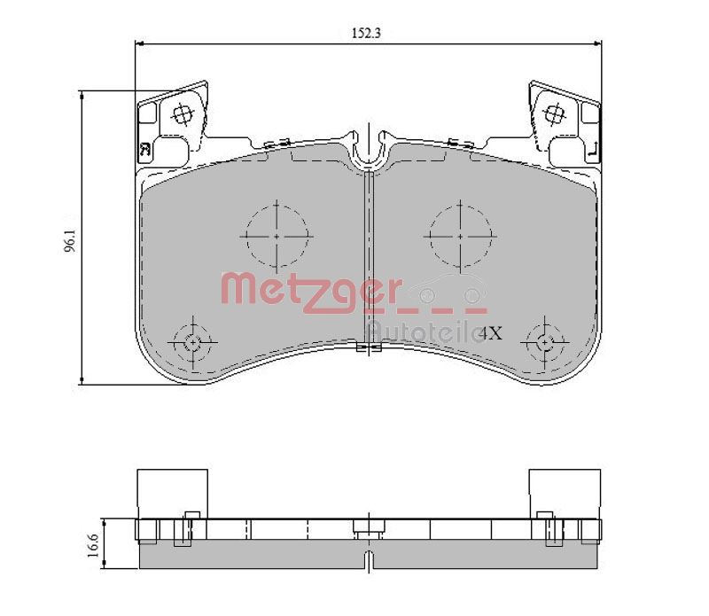 METZGER 1170947 GREENPARTS Bremsbelagsatz, Scheibenbremse
