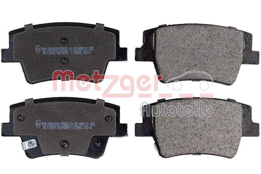 METZGER 1170954 GREENPARTS Bremsbelagsatz, Scheibenbremse