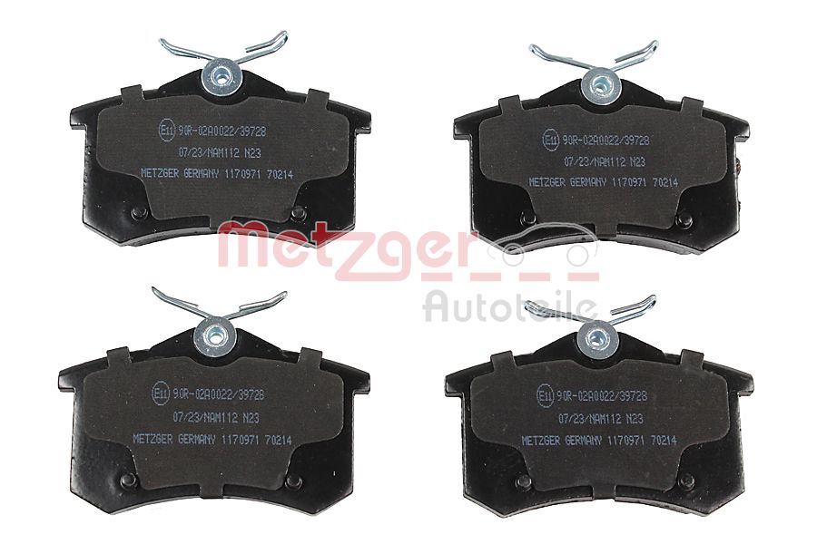 METZGER 1170971 Bremsbelagsatz, Scheibenbremse