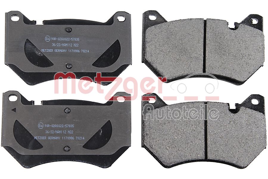 METZGER 1170986 GREENPARTS Bremsbelagsatz, Scheibenbremse