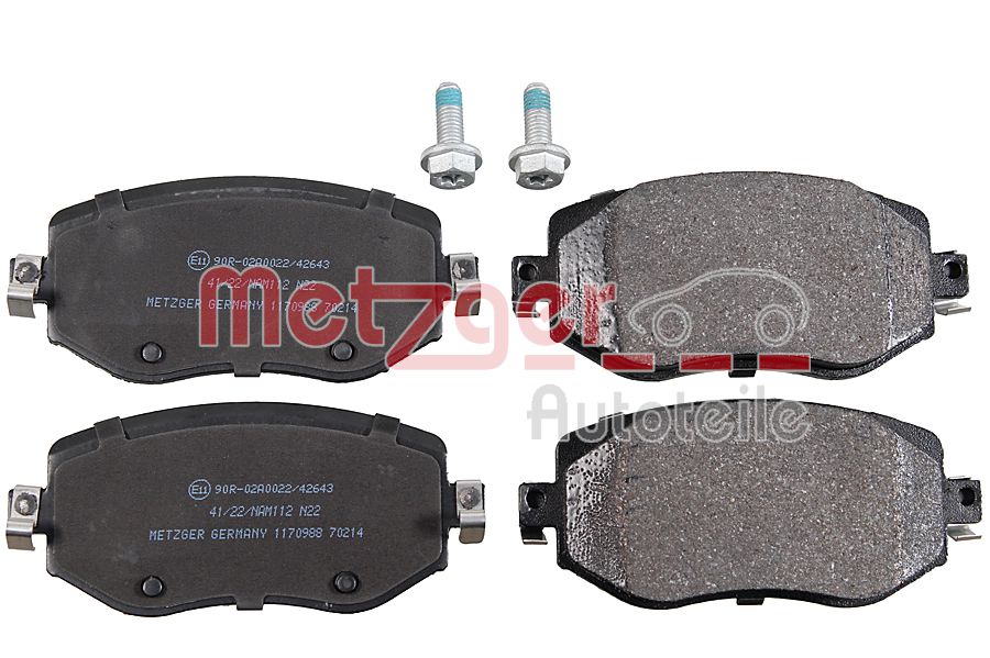 METZGER 1170988 Bremsbelagsatz, Scheibenbremse