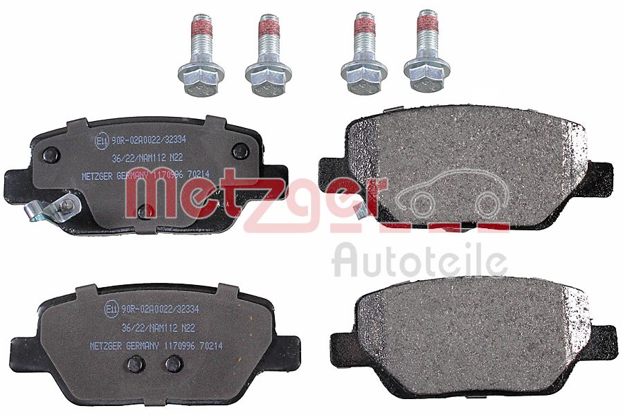 METZGER 1170996 Bremsbelagsatz, Scheibenbremse
