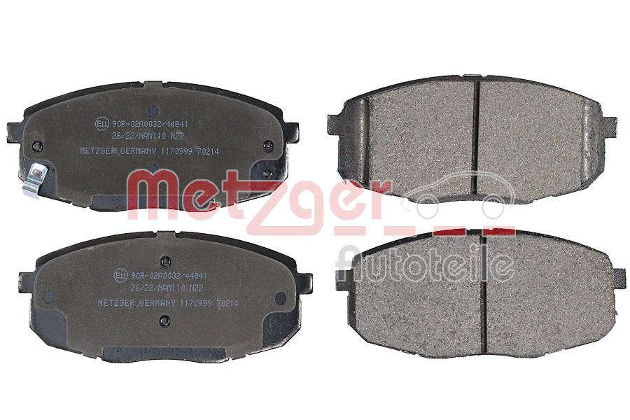 METZGER 1170999 Bremsbelagsatz, Scheibenbremse