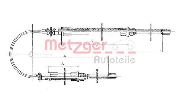METZGER 1171.1 Seilzug, Feststellbremse