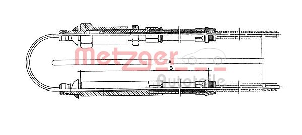 METZGER 1171.10 Seilzug, Feststellbremse
