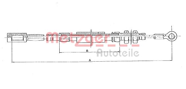 METZGER 1171.2 Seilzug, Feststellbremse