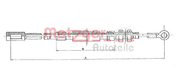 METZGER 1171.3 Seilzug, Feststellbremse