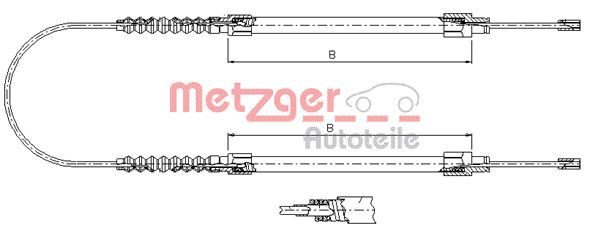METZGER 1171.8 Seilzug, Feststellbremse