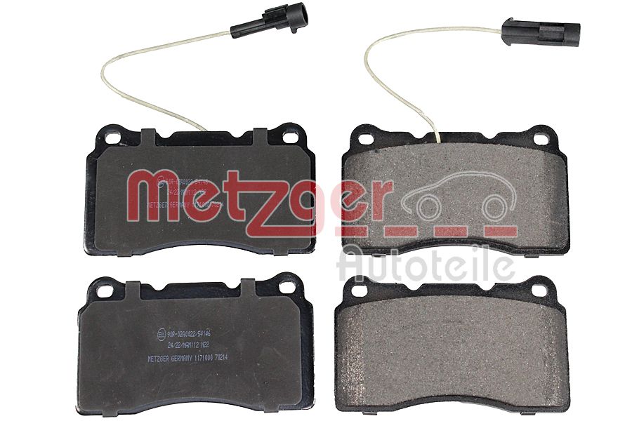 METZGER 1171000 Bremsbelagsatz, Scheibenbremse