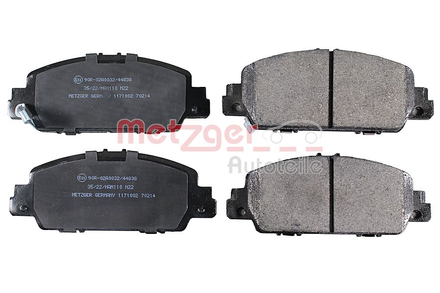 METZGER 1171002 Bremsbelagsatz, Scheibenbremse