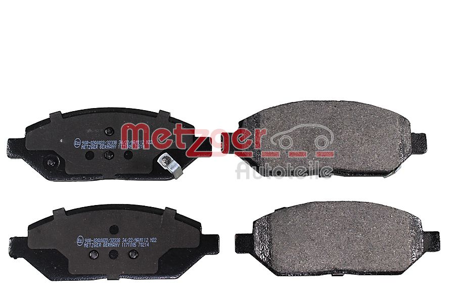 METZGER 1171005 Bremsbelagsatz, Scheibenbremse