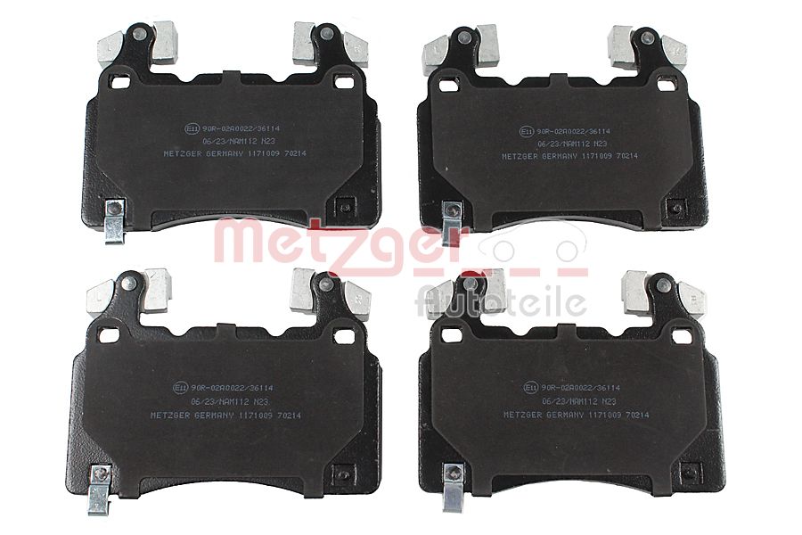 METZGER 1171009 Bremsbelagsatz, Scheibenbremse