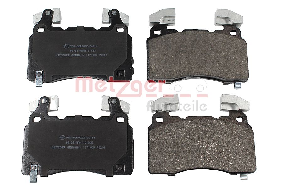 METZGER 1171009 Bremsbelagsatz, Scheibenbremse