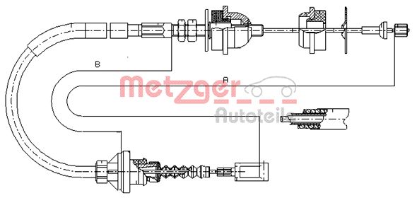 METZGER 1172.4 Seilzug, Kupplungsbetätigung