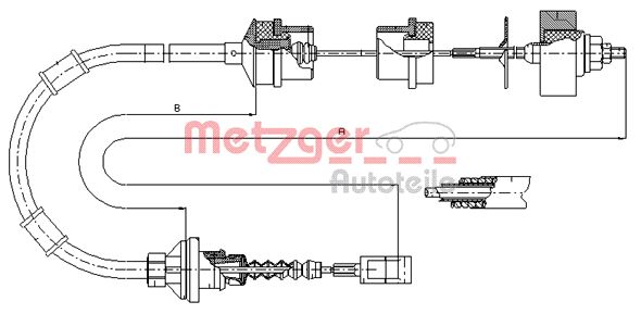 METZGER 1172.8 Seilzug, Kupplungsbetätigung