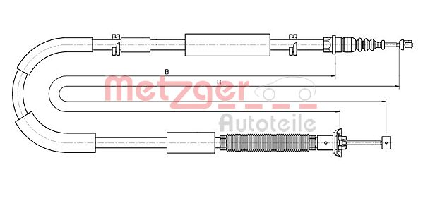 METZGER 12.0722 Seilzug, Feststellbremse