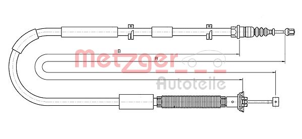 METZGER 12.0723 Seilzug, Feststellbremse