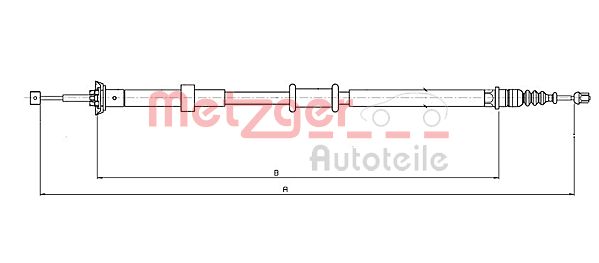 METZGER 12.0727 Seilzug, Feststellbremse