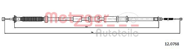 METZGER 12.0768 Seilzug, Feststellbremse