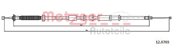 METZGER 12.0769 Seilzug, Feststellbremse