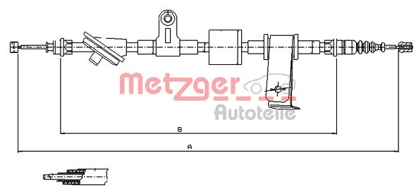 METZGER 12.0101 Seilzug, Feststellbremse