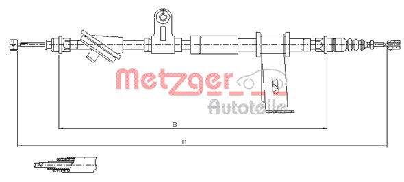 METZGER 12.0102 Seilzug, Feststellbremse