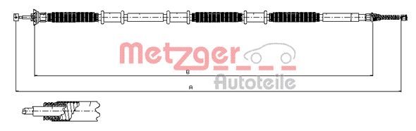 METZGER 12.0734 Seilzug, Feststellbremse