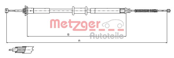 METZGER 12.1500 Seilzug, Feststellbremse