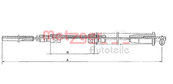 METZGER 1251.10 Seilzug, Feststellbremse