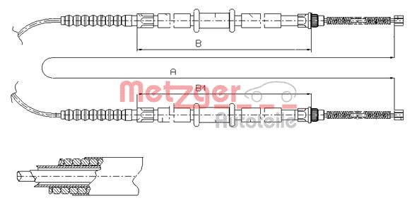 METZGER 1261.3 Seilzug, Feststellbremse