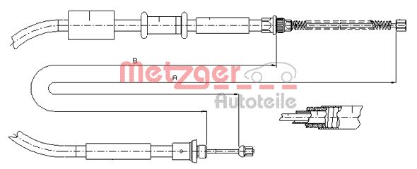 METZGER 1281P1 Seilzug, Feststellbremse