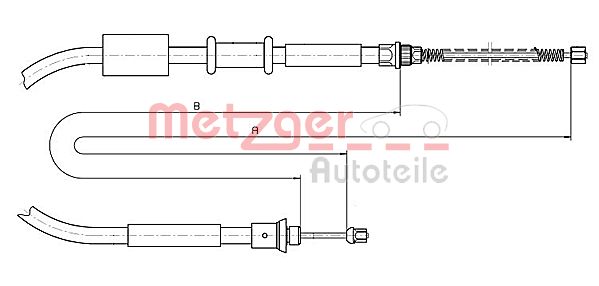 METZGER 1281P2 Seilzug, Feststellbremse