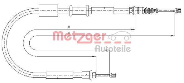METZGER 1281P4 Seilzug, Feststellbremse