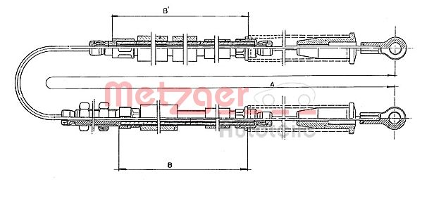 METZGER 1401.3 Seilzug, Feststellbremse
