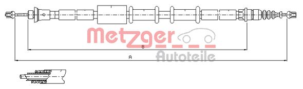 METZGER 1651.22 Seilzug, Feststellbremse