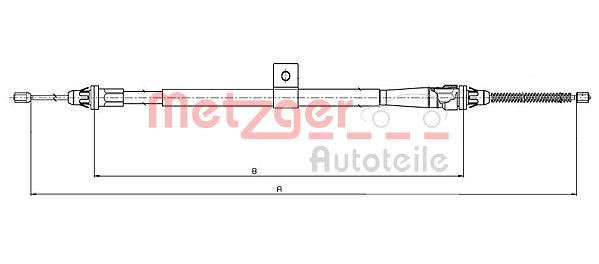 METZGER 17.0008 Seilzug, Feststellbremse